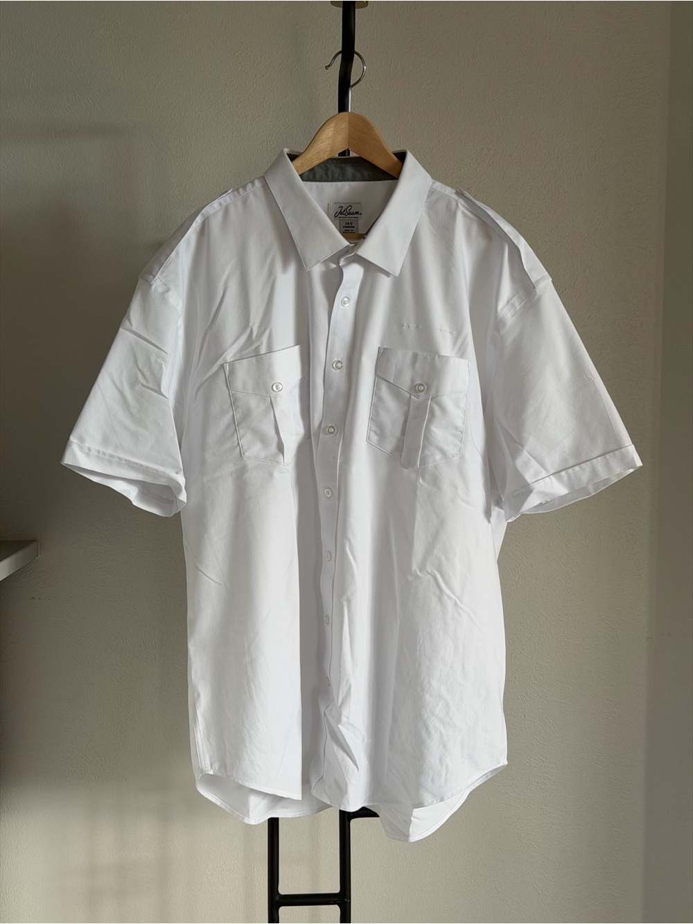 JetSeam Short-Sleeve White Pilot Shirt